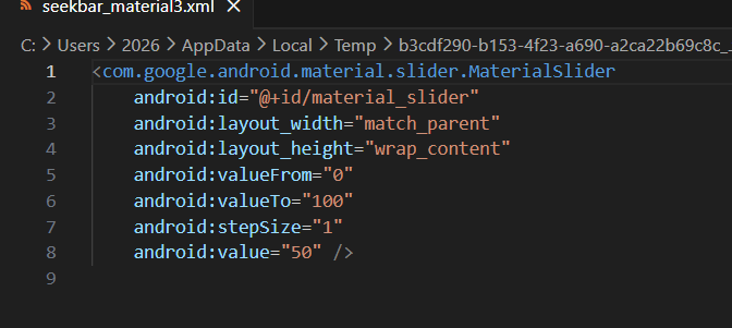 کد آماده Material Slider اندروید | انتخاب عدد ۰ تا ۱۰۰